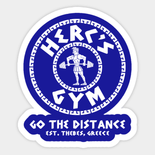 Herc's Gym (White) Sticker